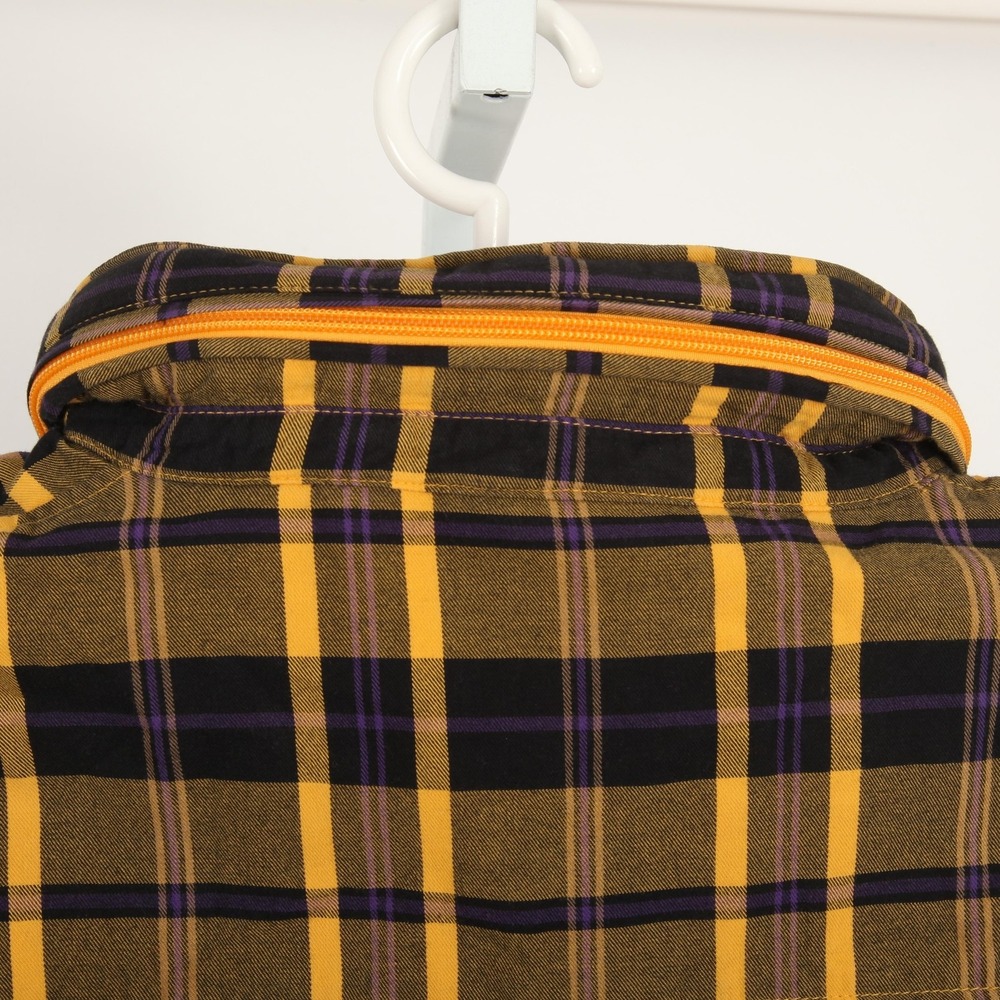 Nike 6.0 Shirt Mens Large Yellow Black Plaid Hooded Flannel Long Sleeve Casual - Picture 4 of 12